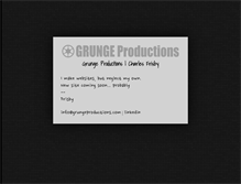 Tablet Screenshot of grungeproductions.com